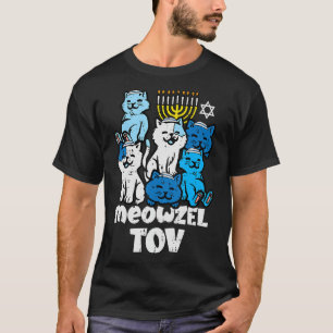 Hanukkah Cats Meowzel Tov Chanukah Joodse Vrouwen  T-shirt