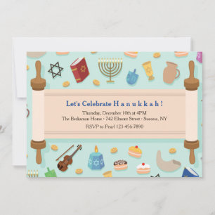 Hanukkah Celebration Invitation Feestdagenkaart