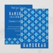 Hanukkah Celebration Invite Kaart (Voorkant / Achterkant)