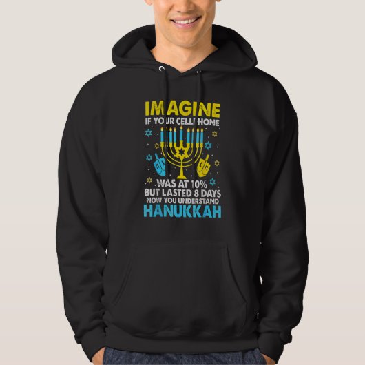 Hanukkah Cellphone Chanukkah Hoodie (Voorkant)