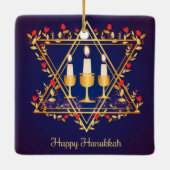 Hanukkah Ceramic Ornament (Achterkant)