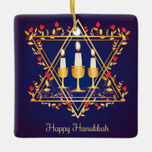 Hanukkah Ceramic Ornament