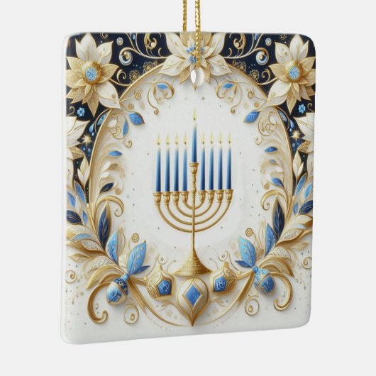 Hanukkah Ceramic Ornament (Rechts)