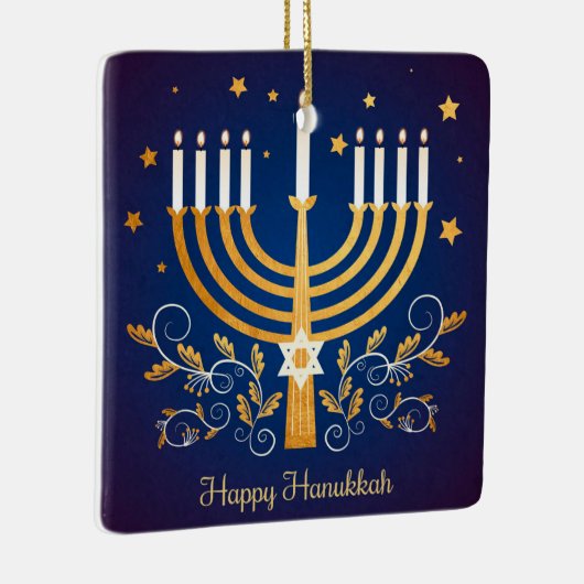 Hanukkah Ceramic Ornament (Rechts)
