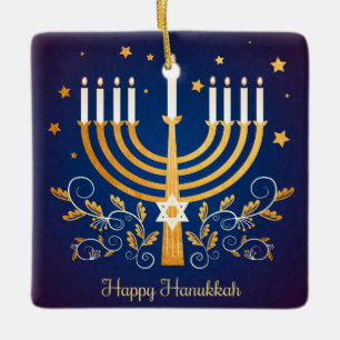 Hanukkah Ceramic Ornament