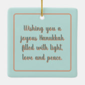 Hanukkah Ceramic Ornament (Achterkant)