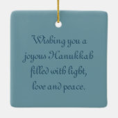 Hanukkah Ceramic Ornament (Achterkant)