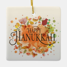 Hanukkah Ceramic Ornament