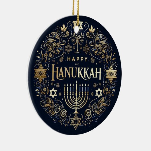 Hanukkah Ceramic Ornament (Rechts)