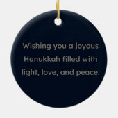 Hanukkah Ceramic Ornament (Achterkant)