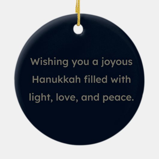 Hanukkah Ceramic Ornament (Achterkant)