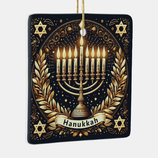 Hanukkah Ceramic Ornament (Rechts)