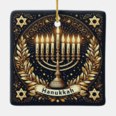 Hanukkah Ceramic Ornament (Achterkant)