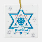 Hanukkah Ceramic Ornament (Voorkant)