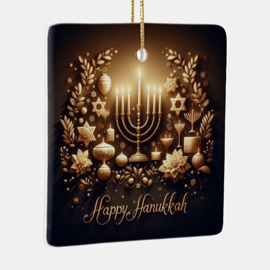 Hanukkah Ceramic Ornament (Rechts)