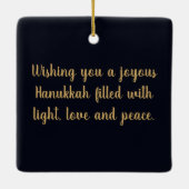 Hanukkah Ceramic Ornament (Achterkant)