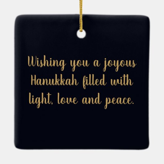 Hanukkah Ceramic Ornament (Achterkant)
