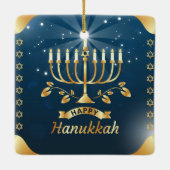 Hanukkah Ceramic Ornament (Achterkant)