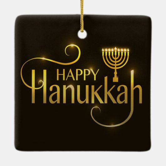 Hanukkah Ceramic Ornament (Achterkant)