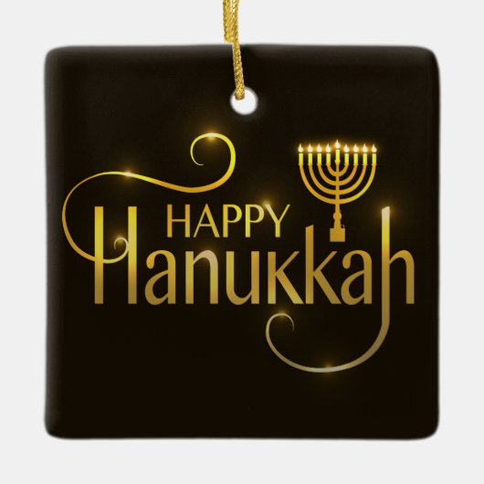 Hanukkah Ceramic Ornament (Voorkant)