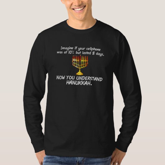 Hanukkah Chanokah Cellphone Quote Happy Hanukkah J T-shirt (Voorkant)