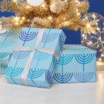 Hanukkah Chanukah Chanukkiah Menorah Pattern Blue Cadeaupapier<br><div class="desc">Hanukkah Chanukah Chanukkiah Menorah Pattern in Blue. Een prachtig modern,  minimalistisch geometrisch ontwerp voor het joodse lichtfestival. Door Kierkegaard Design Studio.</div>