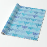 Hanukkah Chanukah Chanukkiah Menorah Pattern Blue Cadeaupapier<br><div class="desc">Hanukkah Chanukah Chanukkiah Menorah Pattern in Blue. Een prachtig minimalistisch geometrisch Judaica-ontwerp voor het joodse festival van lichten.</div>