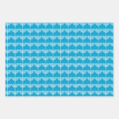 Hanukkah Chanukah Chanukkiah Menorah Pattern Blue Inpakpapier Vel (Voorkant 3)