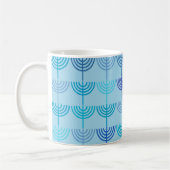 Hanukkah Chanukah Chanukkiah Menorah Pattern Blue Koffiemok (Links)