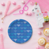 Hanukkah Chanukah Chanukkiah Menorah Pattern Blue Papieren Bordje (Feest)
