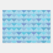 Hanukkah Chanukah Chanukkiah Menorah Pattern Inpakpapier Vel (Voorkant 3)