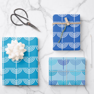 Hanukkah Chanukah Chanukkiah Menorah Pattern Inpakpapier Vel