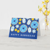 Hanukkah Chanukah Dessert Donuts Koekjes Kaart (Gele Bloem)
