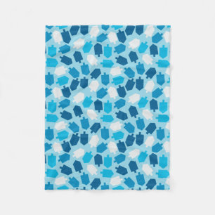 Hanukkah Chanukah Driedel Pattern Fleece Deken