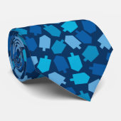 Hanukkah Chanukah Driedel Pattern Stropdas (Opgerold)