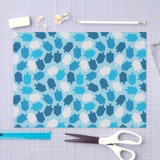 Hanukkah Chanukah Driedel Pattern Tissuepapier (Craft)