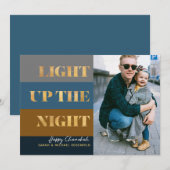 Hanukkah Chanukah Gold Light Up the Night Photo (Voorkant / Achterkant)