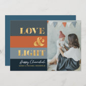 Hanukkah Chanukah Gold Love & Light Photo (Voorkant / Achterkant)