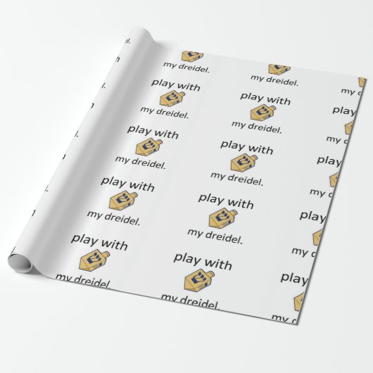 Hanukkah chanukah grappig dreidel met spelen cadeaupapier (Uitgerold)