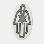 HANUKKAH CHANUKAH HAMSA GIFTS KERAMISCH ORNAMENT (Rechts)