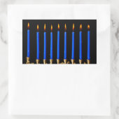 Hanukkah Chanukah Hanukah Hannukah Menorah Candles Rechthoekige Sticker (Tas)