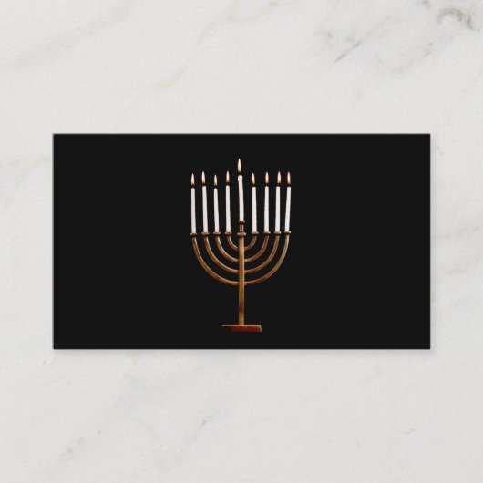 Hanukkah Chanukah Hanukah Hannukah Menorah Candles Visitekaartje (Voorkant)