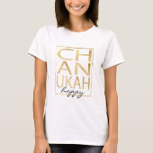 Hanukkah "Chanukah Happy Gold" Basic TShirt (Voorkant)
