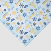 Hanukkah Chanukah Menorah Lights Stars Driedels Tissuepapier (Detail)