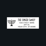 Hanukkah Chanukah Menorah Naam Retouradres Zelfinktende Stempel<br><div class="desc">Hanukkah Menorah Naam Retouradres ==========</div>