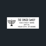 Hanukkah Chanukah Menorah Naam Retouradres Zelfinktende Stempel<br><div class="desc">Hanukkah Menorah Naam Retouradres ==========</div>