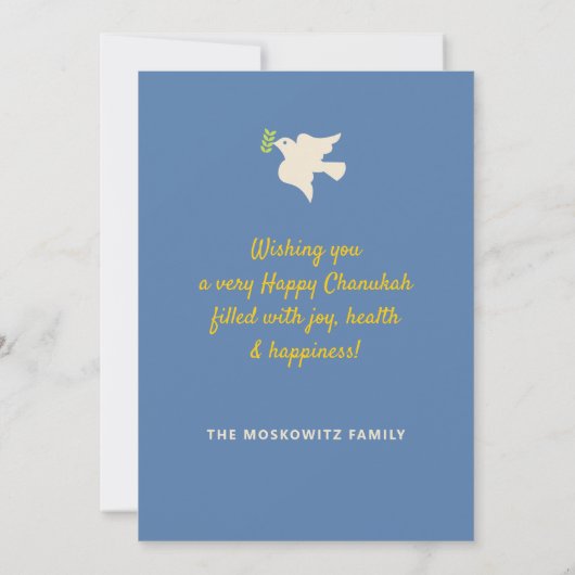 Hanukkah Chanukah Modern Jewish Symbolen Card Feestdagenkaart (Achterkant)