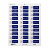 Hanukkah Chanukah Return Address Blue Etiket (Full Sheet)