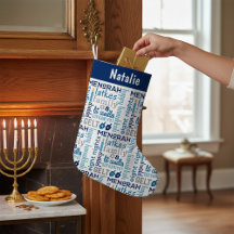 Hanukkah Chanukah Word Art Persoonlijke naam