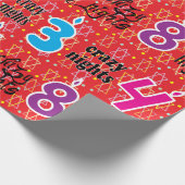 Hanukkah/Chanukah Wrapping Paper "8 Crazy Nights" Cadeaupapier (Hoek)